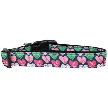 UNCONDITIONAL LOVE Anchor Candy Hearts Nylon Dog CollarLarge UN805224